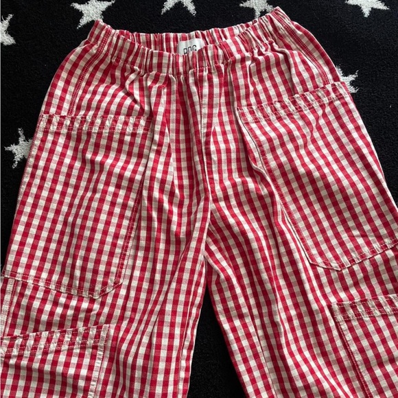 BDG Denim - BDG Red and White Gingham Wide Leg Jeans